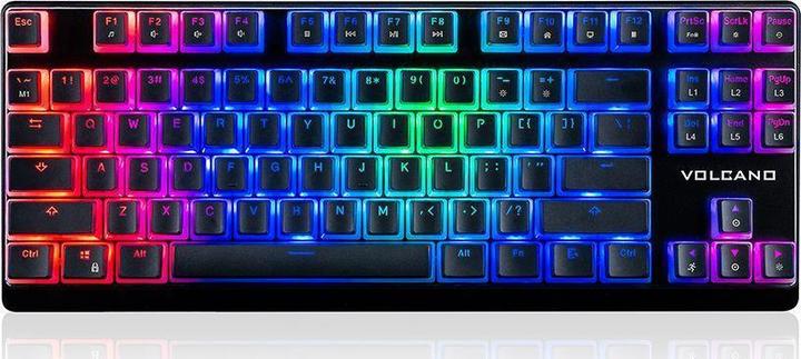 Actual product image Modecom VOLCANO LANPARTY RGB PUDDING EDITION White gaming keyboard Blue US (US, Cable)