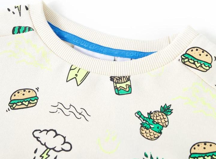 Produktbild VidaXL Kinder-Sweatshirt Helles Ecru 104,Material: 80 % Baumwolle (104)