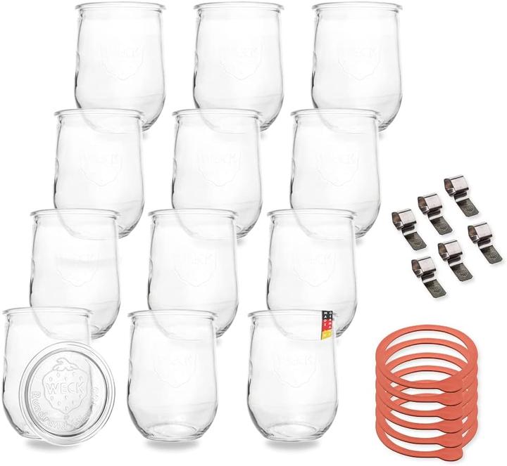 Immagine prodotto Flaschenbauer.de Set di 12 barattoli per conserve da 1 litro (12 pz., 1 l)