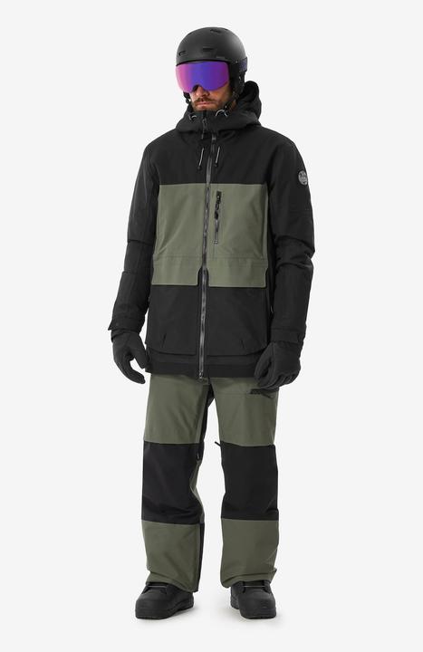 Actual product image Dreamscape Snowboard jacket men's ski jacket - SNB 500 Ziprotect khaki/black (XL)