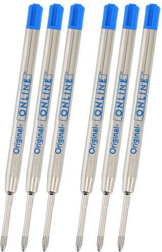 Image du produit Online Mine de stylo à bille en ligne 70038 6 pièces bleu (Dispositif de recharge, Bleu, 0.60 mm)