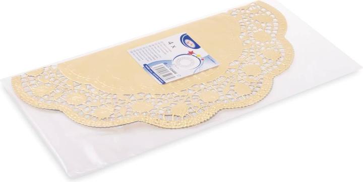 Produktbild Wimex.eu Deko-Tortenspitze (PAP,ALU) rund gold 36cm - 4 Stück