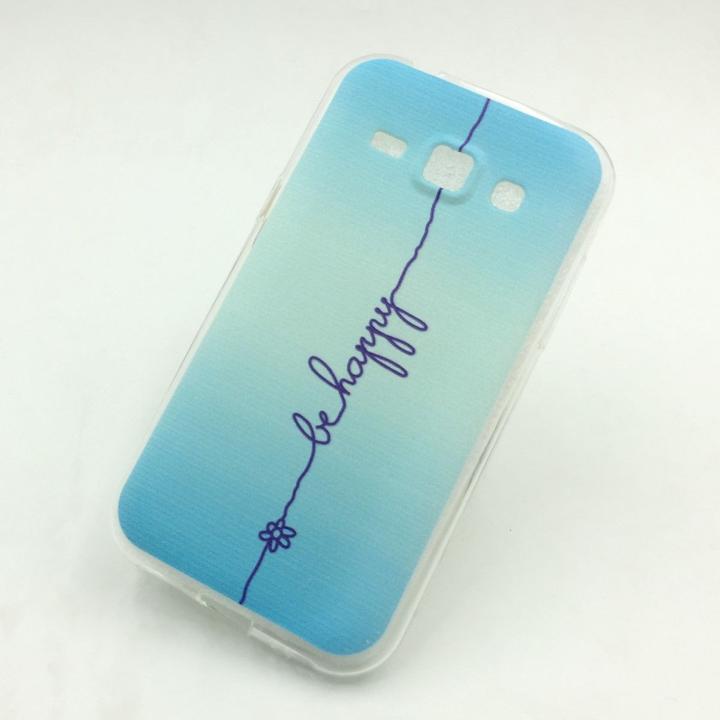 Produktbild König Design Schutz Handy Hülle für Samsung Galaxy J1 (2015) Case Cover Bumper Etuis Blau Neu (Samsung Galaxy J1)
