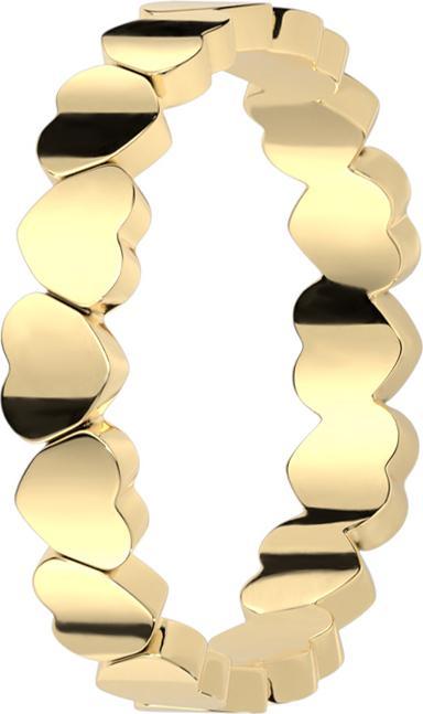 Produktbild Star Piercing Ring vergoldet verbundene Herzen (ohne Messing, Chirurgenstahl 316L)