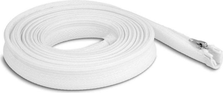 Produktbild Delock Geflechtschlauch mit Reissverschluss hitzebeständig 3 m x 30 mm weiss (Kabelschlauch, 300 cm)