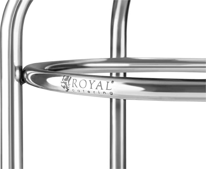 Produktbild Royal Catering Edelstahlhocker Küchenhocker Gastro Hocker Edelstahl Bad Hocker 43 X 37 cm
