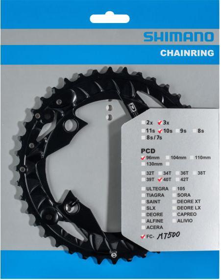 Actual product image Shimano Chainring FC-MT500 40 teeth AN (40)