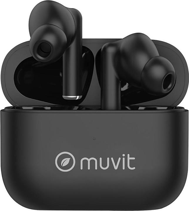 Actual product image Muvit Earbuds Bluetooth Feeling Plastique Recycle Noir (5 h, Wireless)