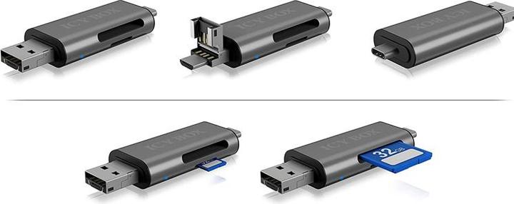 Actual product image Icy Box Ib-Cr200-C (USB, USB 2.0 Micro-B)