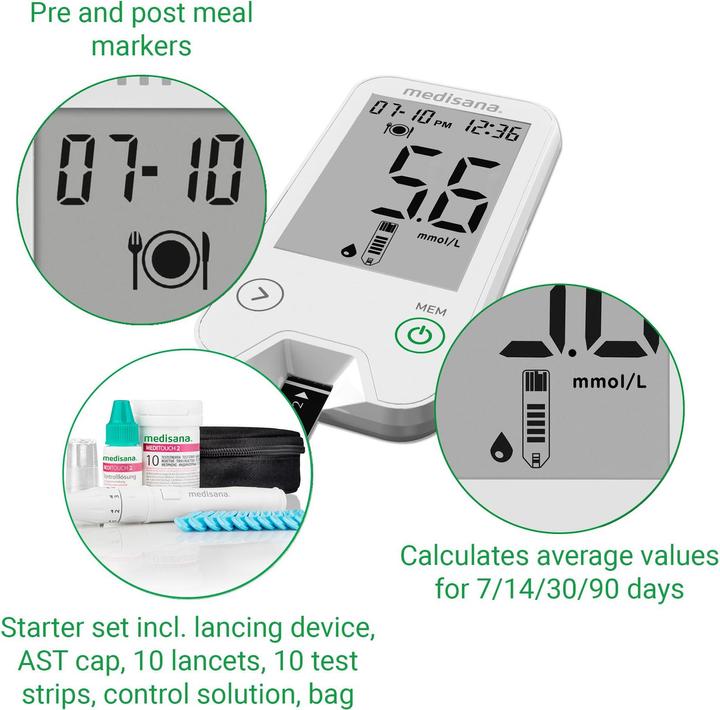 Actual product image Medisana MediTouch 2 mg/dL (Glucose monitors)