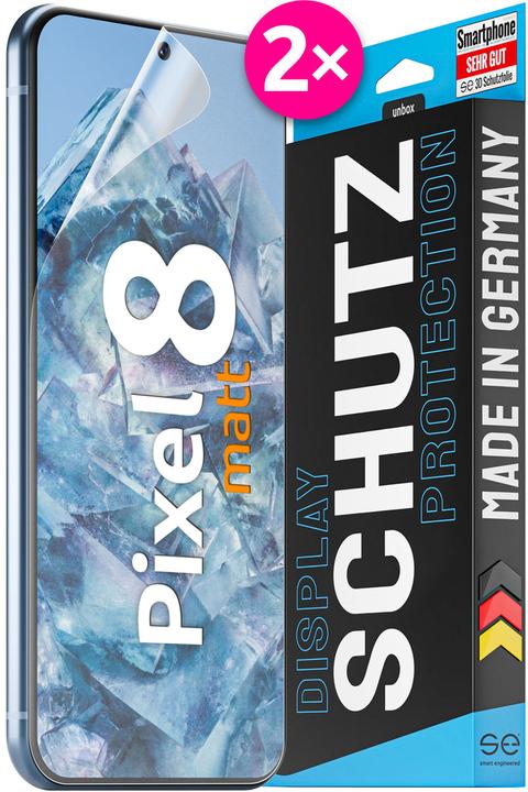 Smart Engineered pellicola protettiva 3D Google Pixel 8 antiriflesso (PU 2) (2 Pezzo/i, Google Pixel 8)