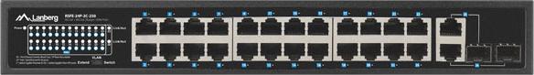 Immagine prodotto Lanberg Switch niezarządzalny PoE+/2x Combo Rack 19" Gigabit Ethernet (26 Porti)