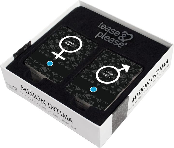 Actual product image tease & please Mision Intima (Deck of cards, Spanish)