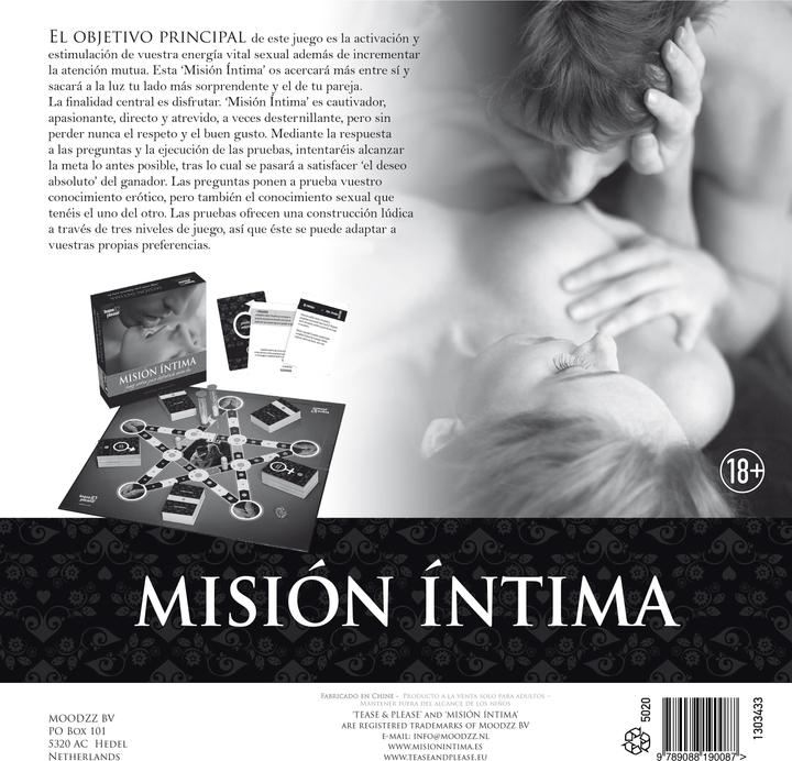 Actual product image tease & please Mision Intima (Deck of cards, Spanish)