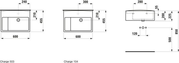 Produktbild Laufen College Waschbecken, Klassenzimmerbecken, 1 Hahnloch mittig von Innenbecken, ohne Überlauf (600 mm, 455 mm)
