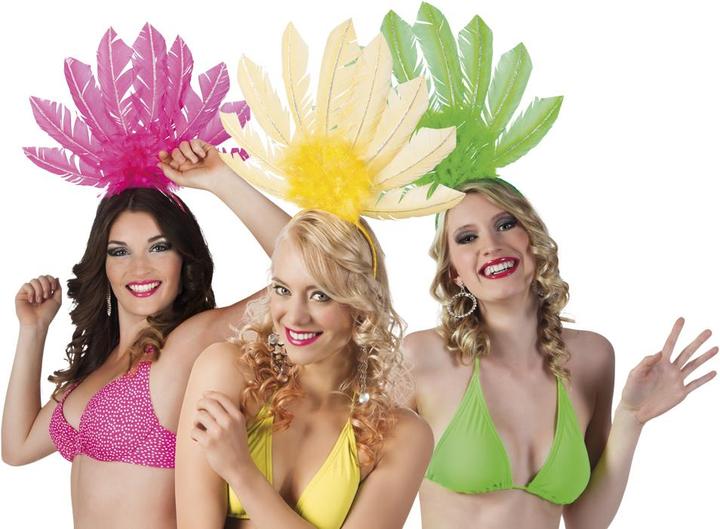 Produktbild Boland Samba Feder Kopfschmuck Neon-Farbig: Tiara (haarreif)