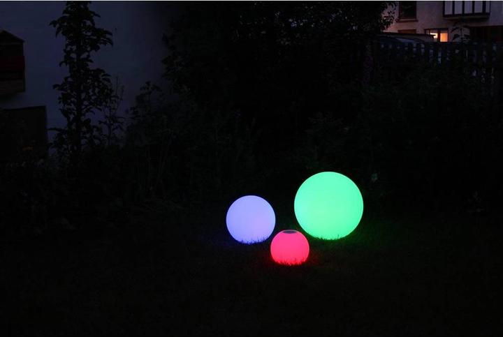 Actual product image Megatron Battery ball light Litta S RGB/W BT-Laut. Ø25cm (40 lm)