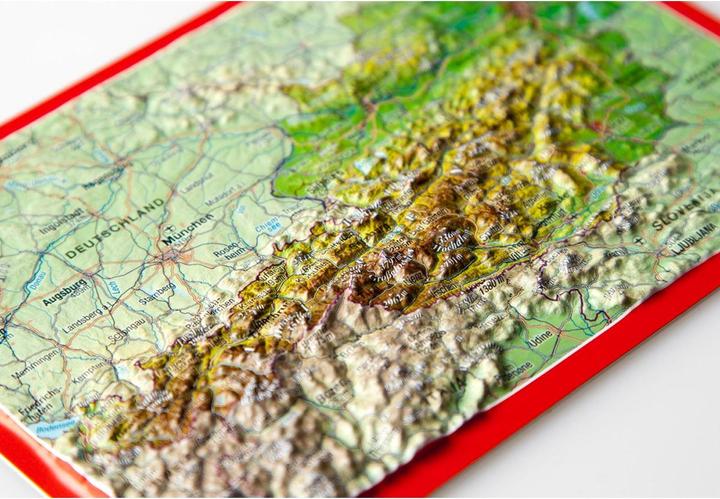 Actual product image 3D relief postcard Austria