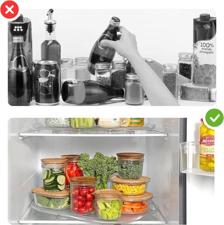 Produktbild Hermex Kühlschrank-Drehteller Drehplatte Aufbewahrungs-Tablett Organizer