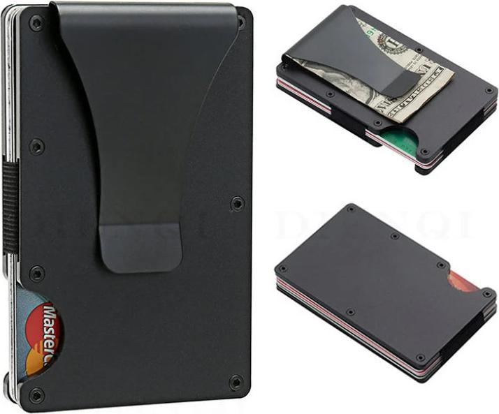 Immagine prodotto Only-Bags.Store Schlanke Brieftasche Vordertasche RFID-Blockierung Minimalistische Brieftasche Metall Brieftasche
