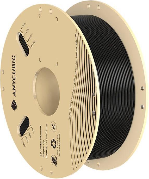 Actual product image Anycubic PLA 1 KG Filament (Black) (PLA, 1.75 mm, 1000 g, Black)