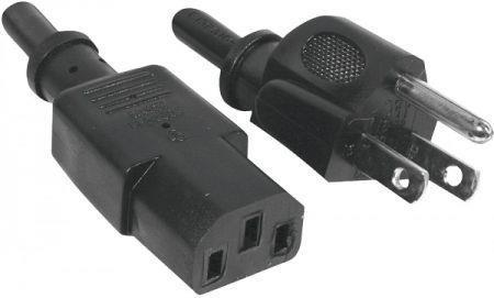 Produktbild Tecline Netzanschlusskabel USA, Stecker an Kaltgerätebuchse, schwarz, 1,8 m Netzanschlusskabel für die USA (1.80 m)