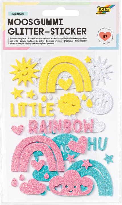 Actual product image Folia Foam rubber glitter stickers