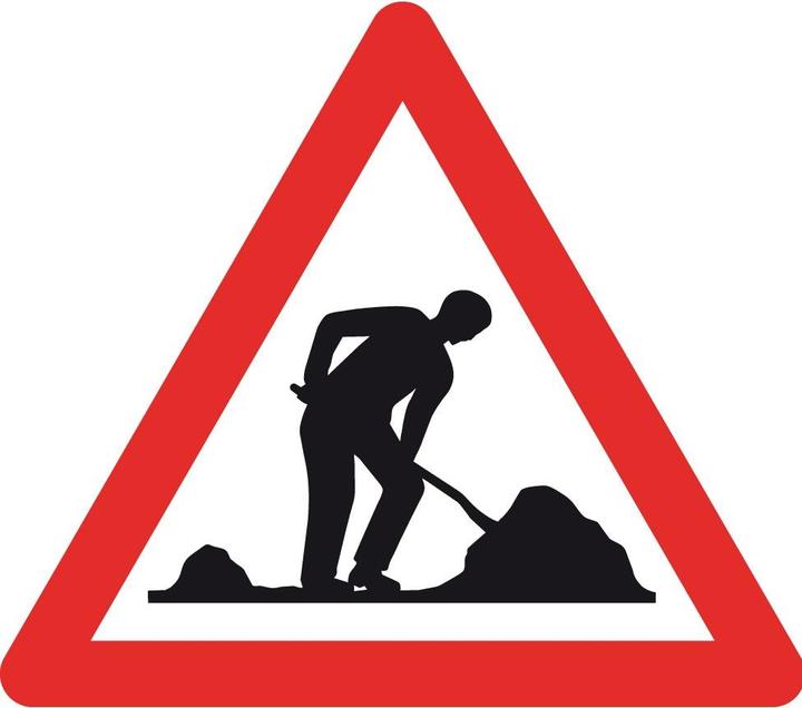 Image du produit Moravia Signal de danger 1.14, R2, chantier de construction