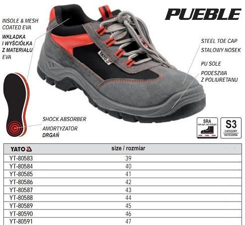 Immagine prodotto Yato Scarpe Antinfortunistiche Basse S3 S.41 Pueble (41)