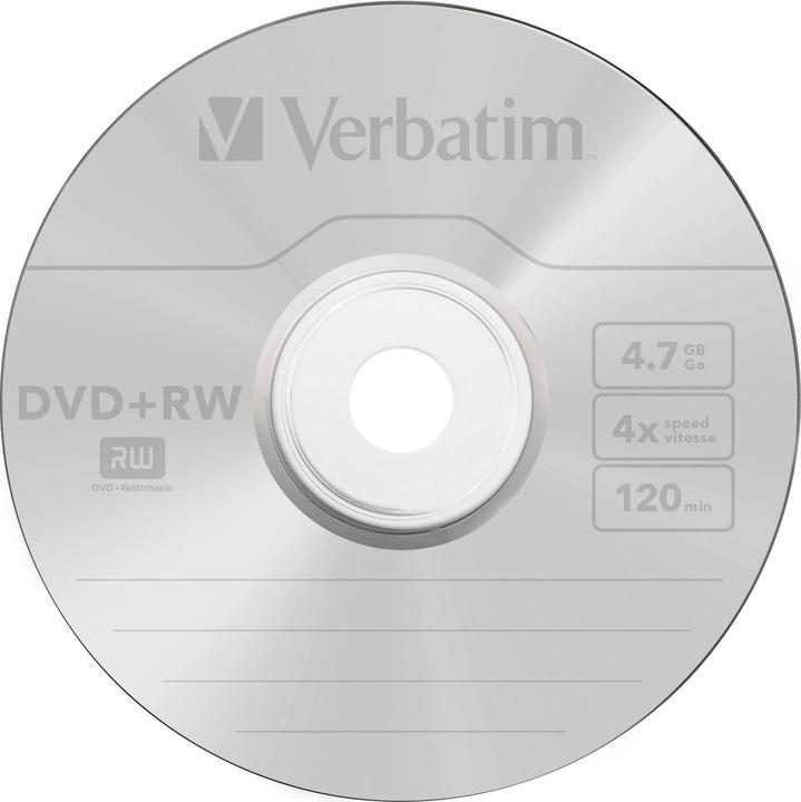 Immagine prodotto Verbatim DVD+RW, 4x, 4,7GB, 25 mandrini (25 x)