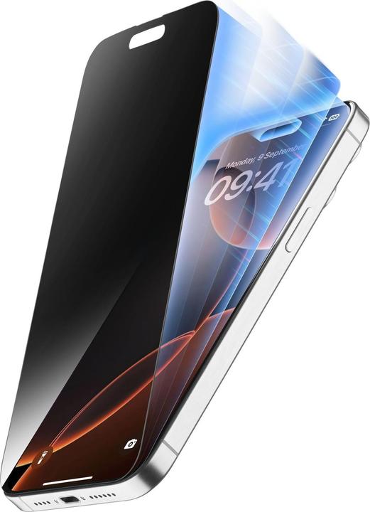 Produktbild Cellularline Top Secret Glass Eclipse (1 Stück, Apple iPhone 16 Pro Max)