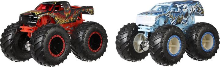 Actual product image Hot Wheels Monster Trucks 1:64 Die-Cast 2-Pack Scorcher vs 32 Degrees