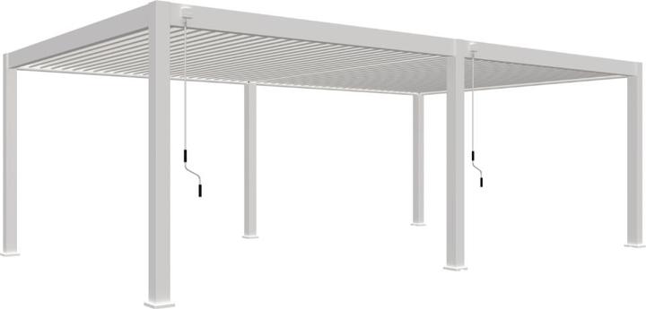 Produktbild Weide Pergola Deluxe Plus 4x8m mit Lamellendach Weiss (400 cm, 800 cm)