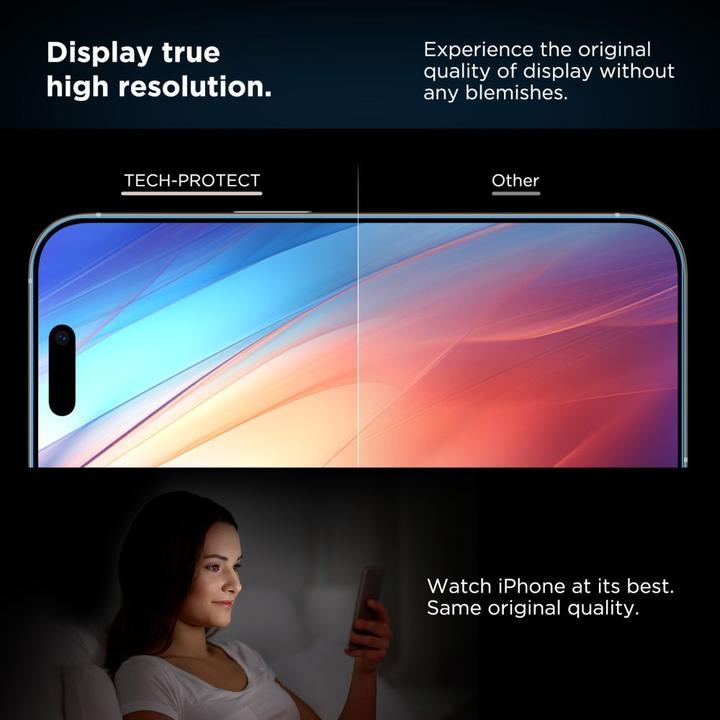 Produktbild Tech-Protect Quick Set+ 2er-Pack Panzerglas für iPhone 16 Pro (1 Stück, Apple iPhone 16 Pro)