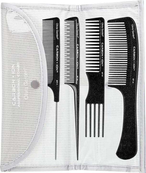 Actual product image Olivia Garden Carbon + Ion ST combs set of 4