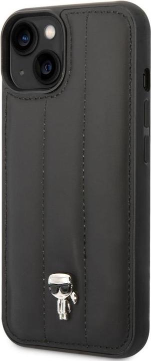 Immagine prodotto Karl Lagerfeld KLHCP14MPSQPK Custodia rigida per iPhone 14 Plus 6,7" in pelle/nero Puffy Ikonik Pin (Apple iPhone 14 Plus)