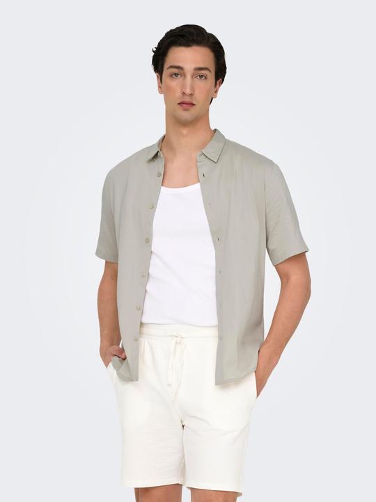 Produktbild Only & Sons Onsrobin Button Under Ss Stretch Shirt (S)