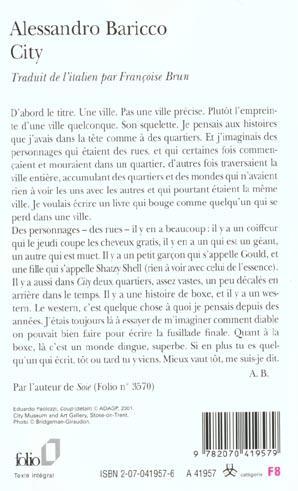 Image du produit City (Français, Alessandro Baricco, 2001)