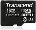 Actual product image Transcend microSDHC Ultimate 600x with adapter (16 GB, microSDHC, U1, UHS-I)