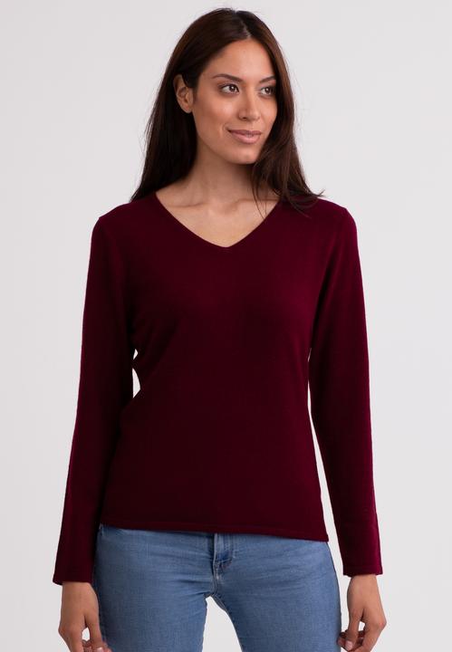 Cash-Mere Kaschmir V-Ausschnitt Pullover (L, XXL)
