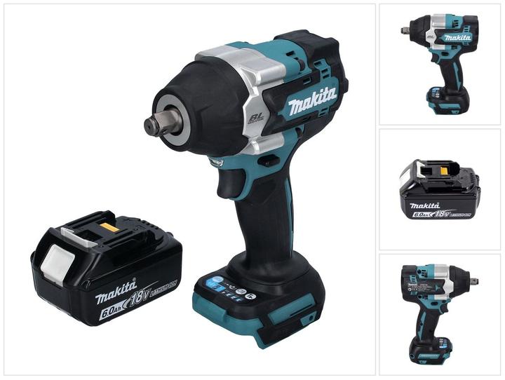 Image du produit Makita DTW 700 G1 Clé à choc sans fil 18 V 700 Nm 1/2" XPT Brushless + 1x batterie 6,0 Ah - sans chargeur (Fonctionnement sur batterie)