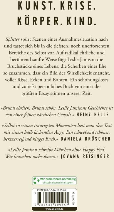 Produktbild Splitter (Deutsch, Leslie Jamison, 2024)