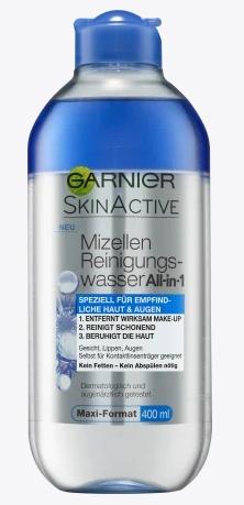 Immagine prodotto Garnier Skin active, acqua micellare con estratto di mirtillo, 400 ml (Acqua micellare, 400 ml)