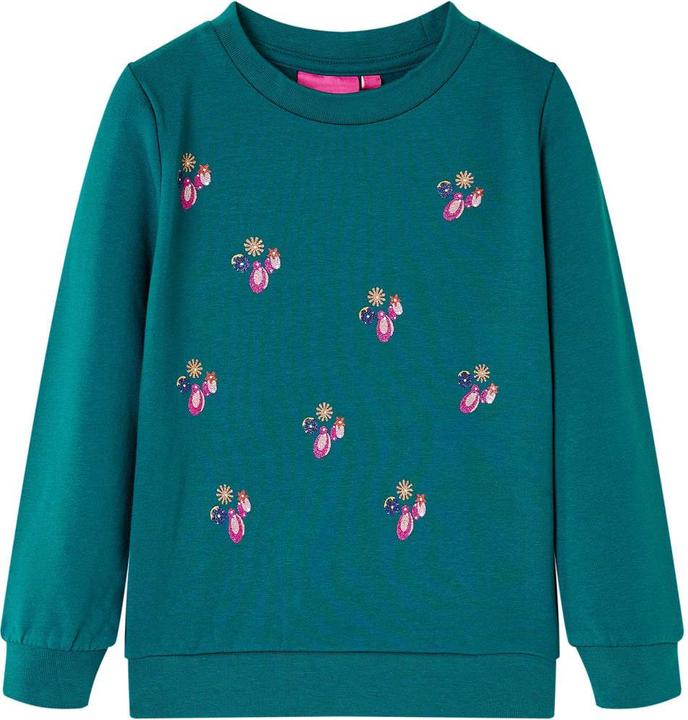 VidaXL Kinder-Sweatshirt Dunkelgrün 116,Material: 95 % Baumwolle (116)