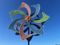Actual product image IKO Metal pinwheel (double) "Modern Flower" as a garde