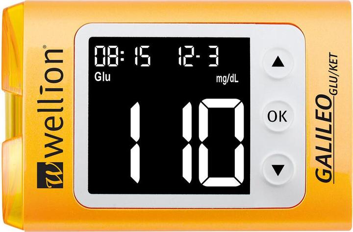 Produktbild Wellion Galileo GLU/KET Blutzuckermessgerät SET mmol Gelb (Blutzuckermessgerät)
