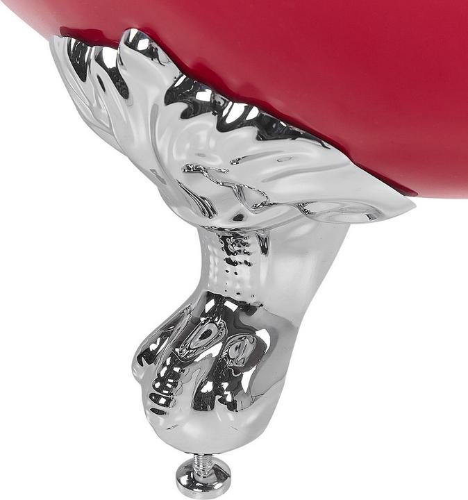 Actual product image Beliani Bathtub freestanding red oval 170 x 76 cm CAYMAN (246 l, 76 cm)
