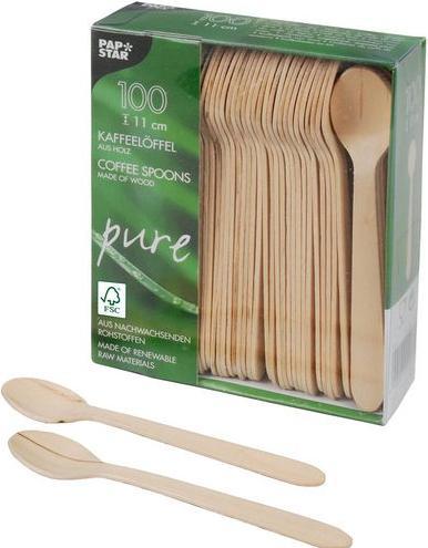 Produktbild Papstar Pommes-Frites-Gabeln Holz pure (1000 x)