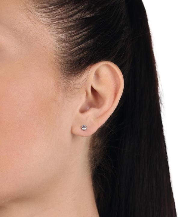 Actual product image Amor ear jewellery for ladies, 750 white gold, zirconia synth. (WG 750, 18ct)