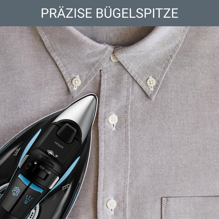 Actual product image Rowenta DW5310 Steam iron Microsteam 400 HD Laser 2700 W Black, Blue (2700 W, 180 g/min)